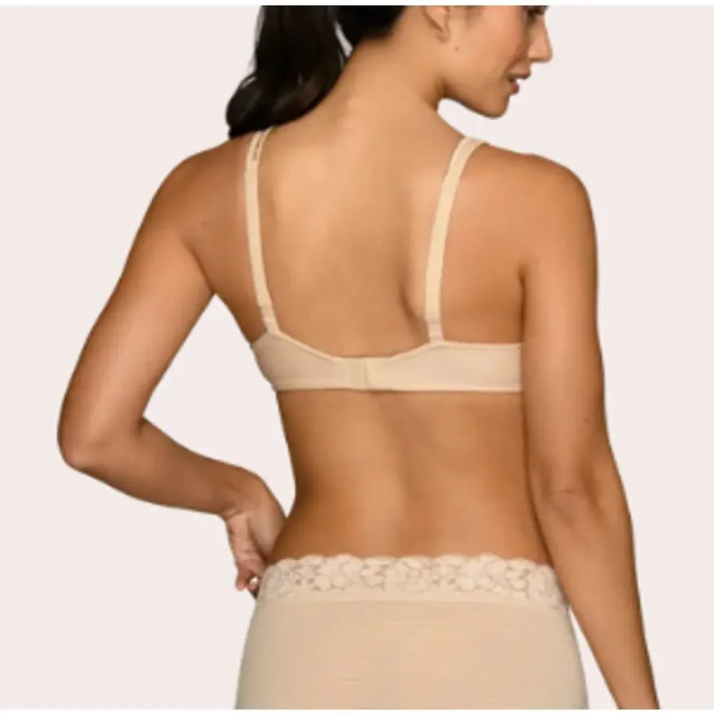 New VANITY FAIR Damask Neutral Body Caress Full Coverage Underwire Bra Size 38D